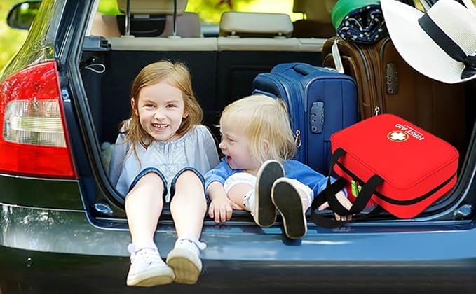 2Pack Handy First Aid Bag Empty First Aid Kit Portable For Home, Office, Vehicle, Emergency Kit For Your Next Adventure, First Aid Supplies Organizer Bag For Camping, Travel, Sports