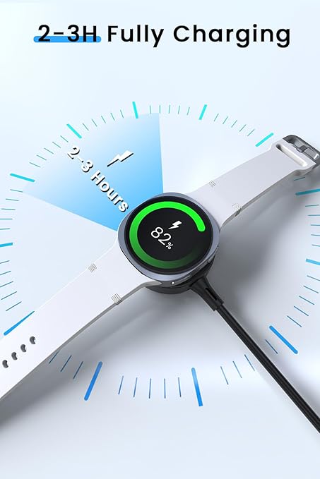 2 in 1 USB C/A Charger Compatible with Samsung Galaxy Watch 8/8 Classic /7/6/6 Classic/5 Pro/5/4/3/FE/Ultra 2025/2024/Active 1/2 Magnetic Fast Charging Cable for Samaung Galaxy Watch