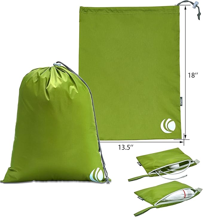 Cipway Compression Packing Cubes Set, Ultralight Expandable Travel Packing Organizers for Carry on Luggage (Green 6pcs)