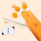 40 Oz Water Bottle with Straw Stainless Steel Sports Water Bottle with 3 Lids (Straw, Chug and Flip Lid) Insulated Leak Proof Metal Jug for Men & Women - Orange Fusion