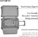 Samsonite UpLIFT X-Large Checked Hardside Luggage with Spinner Wheels - Airline-Approved, TSA Lock, Adjustable Handle System - Polycarbonate Hard Suitcase for Ultra Lightweight Travel - Silver Shimmer