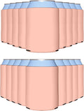 PartyPrints 1000 Pack Strawberry Ice Blank Can Cooler Sleeves, Customizable Bulk Can Coolers, Extra-Thick Collapsible Drink Insulator Sleeve, Beer Can Coolers for Party Beverages