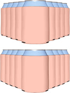 PartyPrints 1000 Pack Strawberry Ice Blank Can Cooler Sleeves, Customizable Bulk Can Coolers, Extra-Thick Collapsible Drink Insulator Sleeve, Beer Can Coolers for Party Beverages