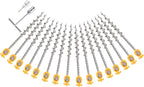 16 PCS Screw in Tent Stakes for Women Men - Ground Anchors for Sand, Canopy, Trampolines, Camping Aluminium Heavy Duty Rust Prevention Pegs Drillable Lightweight Safe - Silvery 14 inch