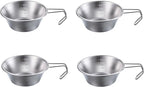 CAMPINGMOON 2pcs/4pcs Set Stainless Steel Camping Sierra Cup 310ml (4pcs Set)