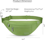 MAXTOP Large Crossbody Fanny Pack with 4-Zipper Pockets,Gifts for Enjoy Sports Festival Workout Traveling Running Casual Hands-Free Wallets Waist Pack Phone Bag Carrying All Phones