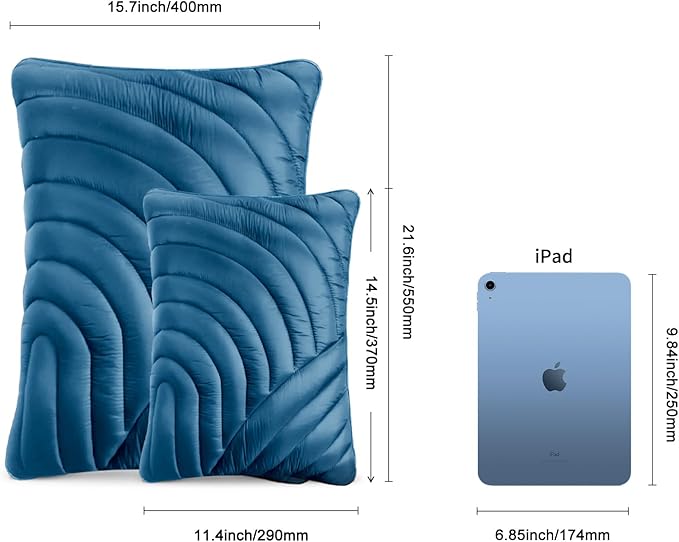 Camping Pillow,Supportive Compressible Travel Pillow Middle Size Lightweight Camp Pillow with Storage Bag for Camping,Hiking,Backpacking,Airplane