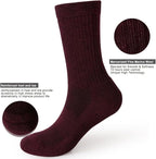 EnerWear 4 Pack Women's Merino Wool Outdoor Hiking Trail Crew Sock