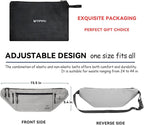 Travel Money Belt for Men and Women hidden slim passport holder - travel wallet with RFID blocking under clothes to protect Cash, Credit Cards and Documents (GRAY)