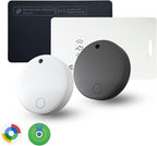4 Pack Smart Tag Tracker, Dual System Air Tracker Tag for iOS and Android, Compatible with Apple Find My or Google Find Hub Smart Keys Finder Item Locator with Waterproof&Light (Black)