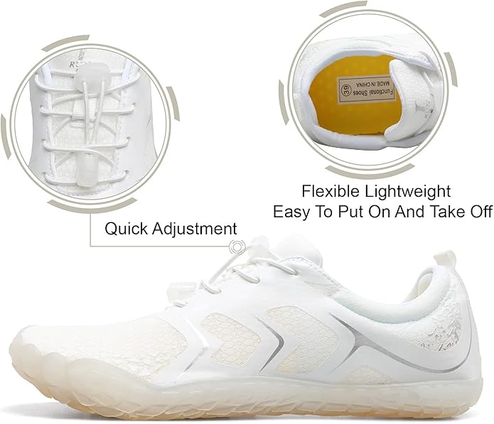 L-RUN Barefoot Water Shoes Women Mens Aqua Sock Athletic Hiking Water Sports Shoes for Swim Beach Pool Sand Diving Walking