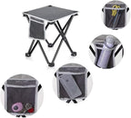TRIPLE TREE 2 Pack Camping Stool, Grey, 13.8 Inch Portable Folding Stool for Outdoor Walking Hiking Fishing 400 Lbs Capacity with Carry Bag
