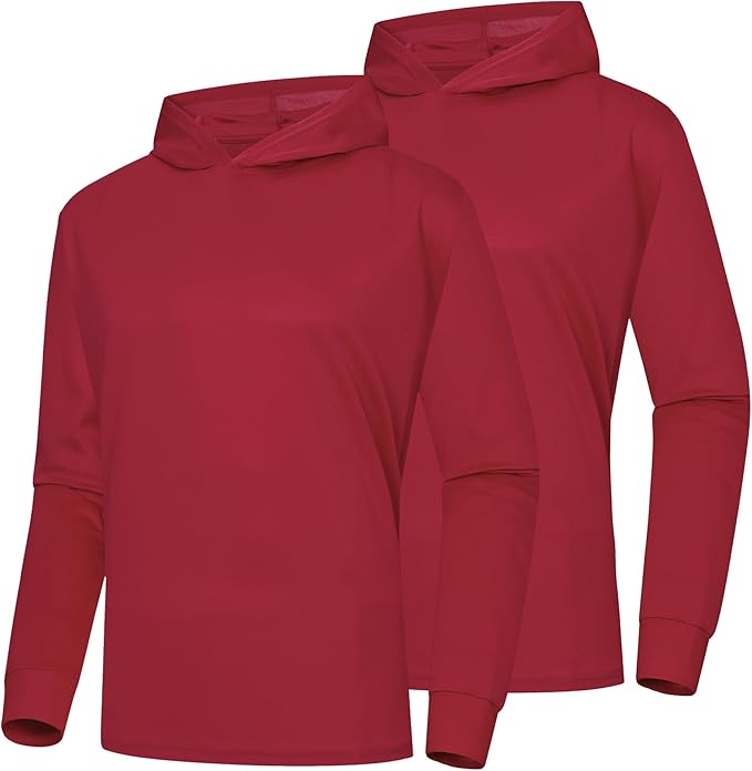 ProtectX High Visibility Sun Protection Lightweight Long Sleeve Hoodie, UPF 50+ Quick-Dry, SPF UV Shirt, Active Wear