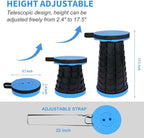 Upgraded Collapsible Stool, Folding Chair with Switch Lock - Prodable Camping Stool with Load Capacity 400lbs, Retractable Collapsible Stool for Camping Fishing Hiking