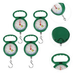 Ipetboom 4pcs Portable Handheld Spring Hanging Scales with Plastic Handles, Multi-Purpose Luggage and Fish Weighing Scales for Travel and Kitchen Use, Random Colors