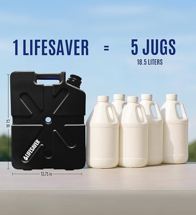 Lifesaver Jerrycan Water Purifier - Military Spec, Heavy Duty Water Purifier for Overlanding, Camping, Hiking, Emergency Preparedness and Survival Kit