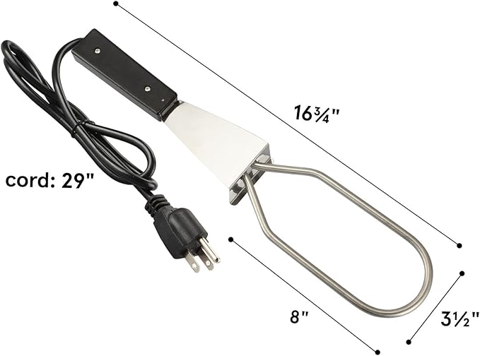 600W Electric Charcoal Starter Fire Lighter with Power Indicator Light for BBQ Grill Smoker Fireplace, Firepit, Stove - Quickly Ignite Coals Briquettes - 29 Inch Power Cord