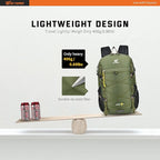 SKYSPER Packable Hiking Backpack 30L Lightweight Daypack Travel Backpacks for Women Men（Green）