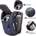 BANGE Business Smart Backpack Waterproof fit 15.6 Inch Laptop Backpack with USB Charging Port,Travel Durable Backpack