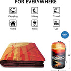 Camping Blanket,Lightweight Puffy Printed Camping Blanket Packable Outdoor Blanket for Camping,Traveling, Stadium, Hiking, Picnics