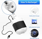 Portable Camping Shower Pump - Rechargeable Outdoor Shower Head Sprayer, Pumps Water from Bucket. Experience Refreshment Anywhere, Perfect for Camping, Hiking, Travel, Car Washing & Pet Cleaning