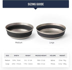 Sea to Summit Detour Stainless Steel Collapsible Bowl, Large (31 fl oz), Moonstruck Grey