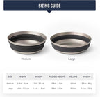 Sea to Summit Detour Stainless Steel Collapsible Bowl, Medium (22 fl oz), Moonstruck Grey