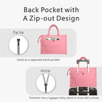 TOPDesign Heavy-Duty Canvas Tote Bag for Women, Adjustable Crossbody/Shoulder Handbag with 9 Pockets, Everything Tote