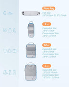 BAGSMART 6 Set /4 Set/2 Set Compression Packing Cubes for Travel, Lightweight Luggage Organizer Bags, Durable Space Saver Bags Travel Essentials