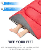 Sleeping Bags for Adults Backpacking Lightweight Waterproof- Cold Weather Sleeping Bag for Girls Boys Mens for Warm Camping Hiking Outdoor Travel Hunting with Compression Bags