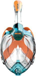 SEAC Libera, Full Face Snorkeling Mask, Hypoallergenic Silicone, Quick Release, EN136:2000 Certified, 4 Sizes