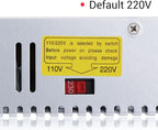 DROK 60V Power Supply, AC 110V 220V to DC 0-60V 8A 480W Buck Converter, Adjustable Variable LED Adapter Regulated 5V 12V 24V 30V 36V 48V 60Volt Transformer 3A 5A 8Amp Charger for Lab CCTV