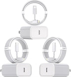 10Foot Fast iPhone Charging Cable,3-Pack Super Fast i Phone Charger USB C Charging Block Wall Charger PD Adapter with 10FT Type C to Lightning Cable Cord for iPhone 14/13/12/11ProMax/XS Max/XS/XR/8/SE