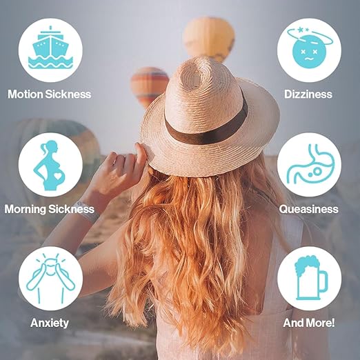 Blisslets Acupressure Relief Band - Edith Duo (Small) - Motion Sickness Bands and Nausea Relief for Pregnant Women | Travel, Pregnancy, Cruise