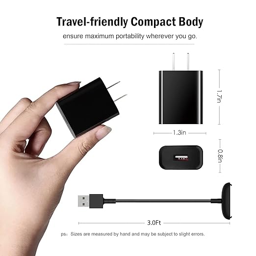 Fast Wall Charger for Fitbit Inspire 2, Fit bit Ace 3 Charger for Kids Replacement Fitbit Inspire 2 HR USB Charging Cable Cord for Inpsire 2 and Ace 3
