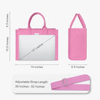 TOPDesign Heavy-Duty Canvas Tote Bag for Women, Adjustable Crossbody/Shoulder Handbag with 9 Pockets, Everything Tote