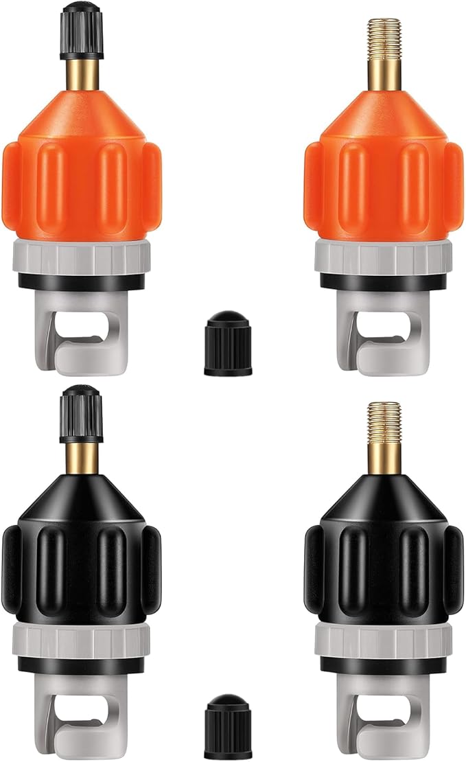 Paddle Board Pump Adapter,High‑Pressure Inflator Nozzle,Premium Inflatable Boat SUP Pump Adapter,Paddle Board Air Pump Adapter,Fits Kayaks,SUPs,Stand Up Paddle Board(Orange & Black)