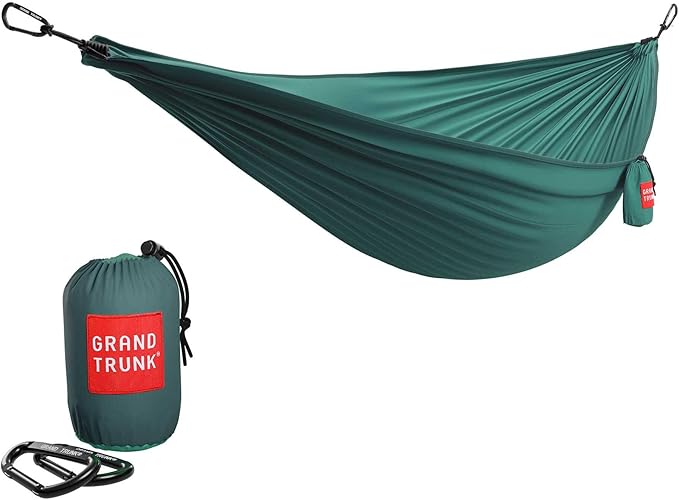 Grand Trunk Ultralight Camping Hammock - Lightweight and Portable Travel Hammock for Camping, Hiking, Backpacking, Beach, and Other Travel, Green