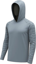 Permethrin Insect Repellent Mens Athletic Hoodies Long Sleeve Fishing Shirts SPF 50+ UV Sun Shirt Protection Rash Guard