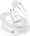 for Samsung Charger Fast Charging,2 in 1 Galaxy Watch Phone Charger 6.6ft with 25W USBC Chargers Compatible for Galaxy Watch 8/7/Ultra/6/6 Classic/5/5Pro/4 Classic/3/Active2/1/S24/S23/S22-White