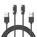Compatible with IOWODO W60 & Blackview W60, R50pro, R30 Pro Smart Watch Charger, [2-Pack] Magnetic Charging Cable Smartwatch Charger for W60Smart Watch（Black&Black）