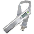 Alipis Portable Digital Luggage Scale 50kg with Retractable Tape Measure, Handheld Travel Suitcase Weight Scale for Accurate Baggage Weighing