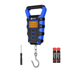 50Kg Hanging Scale with Ruler Digital Portable Fish Hook Electronic Weighting Luggage Scale LED Display Balance(Green)