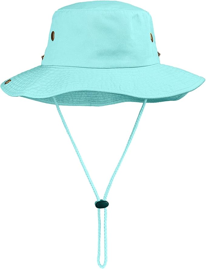 Wide Brim Hiking Fishing Safari Boonie Bucket Hats 100% Cotton UV Sun Protection for Men Women Outdoor Activities