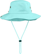 Wide Brim Hiking Fishing Safari Boonie Bucket Hats 100% Cotton UV Sun Protection for Men Women Outdoor Activities