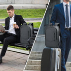 hk Backpack for Men Business Slim Backpack with USB Charger Computer Lightweight Anti-theft Travel (Dark Grey, 17.3 Inch)