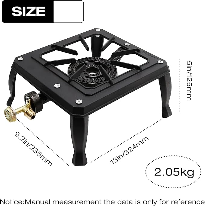 EATAKWARD Portable Gas Stove, Iron Propane Camping Stoves LPG Gas Cooker, Outdoor Stove for BBQ,15000 BTU Camping Stove