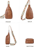 CLUCI Crossbody Bags for Women Men,Leather Sling Bag Cross Body Backpack for Woman Gifts for Women Birthday Unique