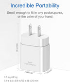 Type C Charger Fast Charging for iPhone 17 16 15,10FT USB C Samsung Chargers Block 25W Super Fast Chargers for Samsung Galaxy S25/S24 S23/iPhone Air/17/17 Pro Max/iPhone 16/16 Pro Max/15 Pro(White)
