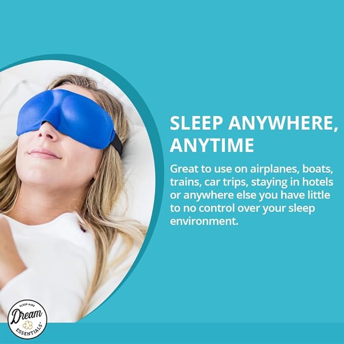 Wild Essentials® Sweet Dreams™ Comfortable & Contoured Sleep Mask Kit with Carry Pouch and Moldex® Ear Plugs, Travel Set, Gift